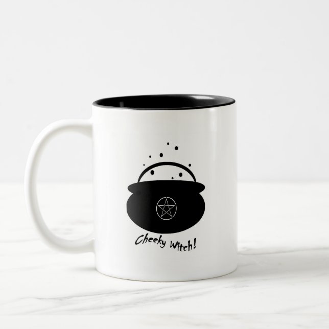 Brand Burn och Cauldron Bubble... Witch Mugg (Vänster)