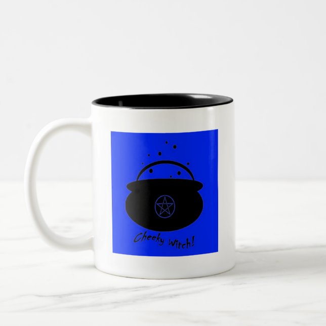 Brand Burn och Cauldron Bubble... Witch Mugg (Vänster)