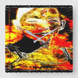 Brand Candy 01 Fyrkantig Klocka