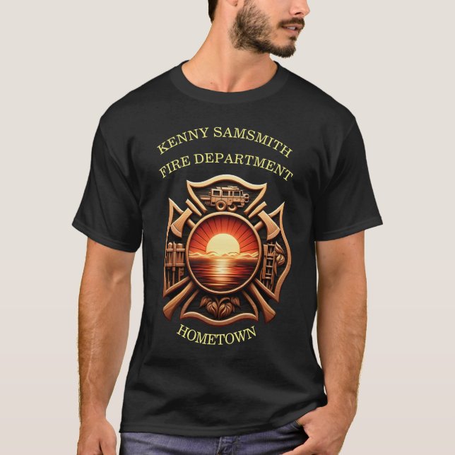 Brand Departementsbricka för Heder Black and Red T Shirt (Framsida)