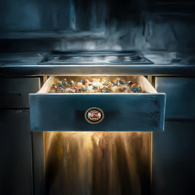 Brand Department Guld and Silver Wife Badge Knopp (Skapare uppladdad)