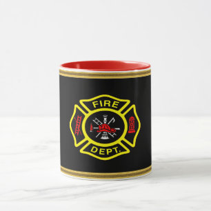 Brand Department logotyp Black and Gult Badge Mugg