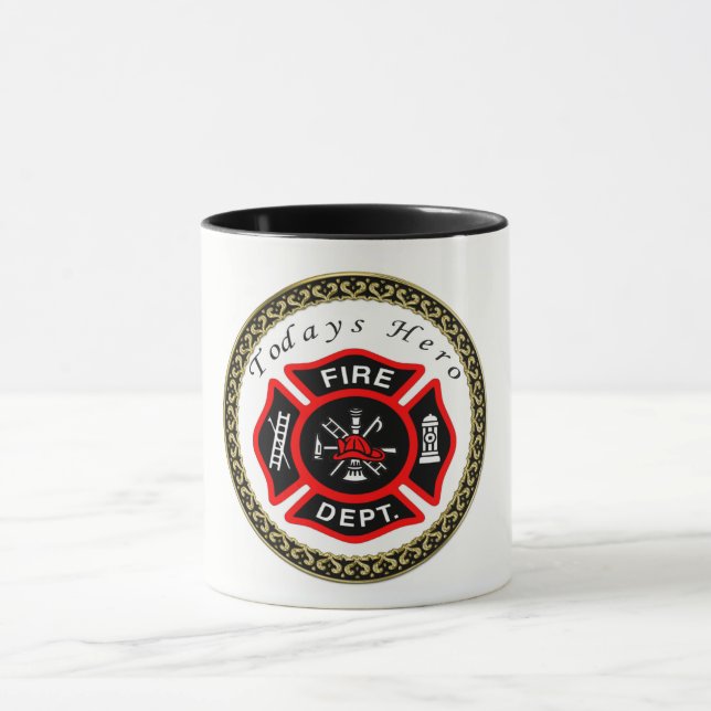 Brand Department logotyp Black and Red Badge Mugg (Center)