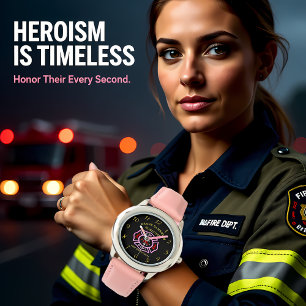 Brand Department logotyp Black and Rosa Badge Armbandsur