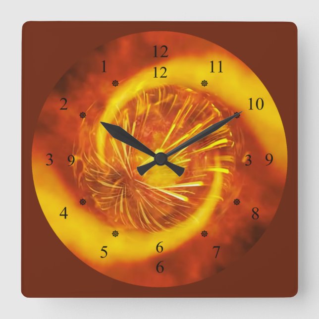 Brand Diamant V2 ~ Maskin Clock ~ Fyrkantig Klocka (Framsida)