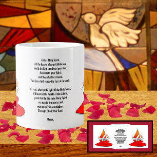 Brand eller lamm och hjärta med offertpentost jumbo mugg