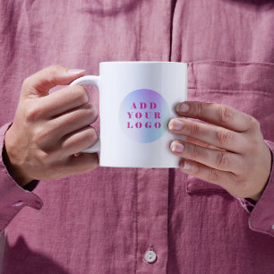 Brand färg business logotyp kaffemugg