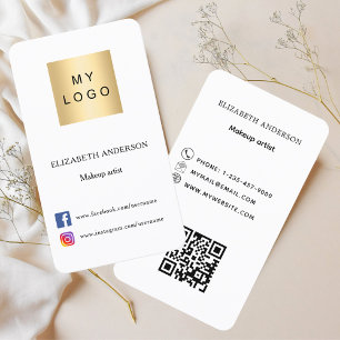 Brand färg logotyp Qr-kod social media Visitkort