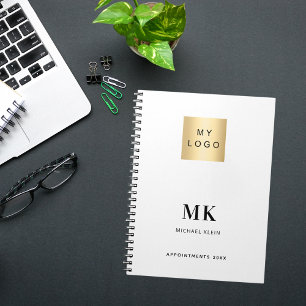 Brand färg monogram initialer anteckningsbok