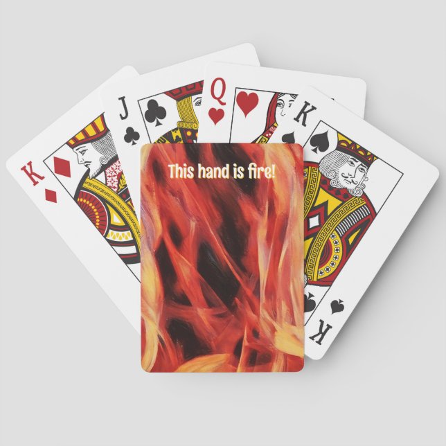 Brand Flames Hett Hand Poker Game Nattkort Casinokort (Baksidan)