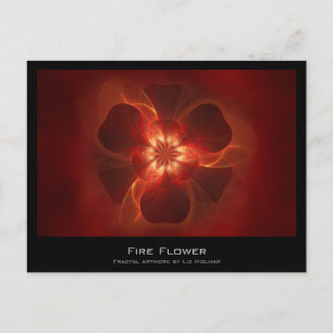 Brand Flower Fractal Artist Card Vykort