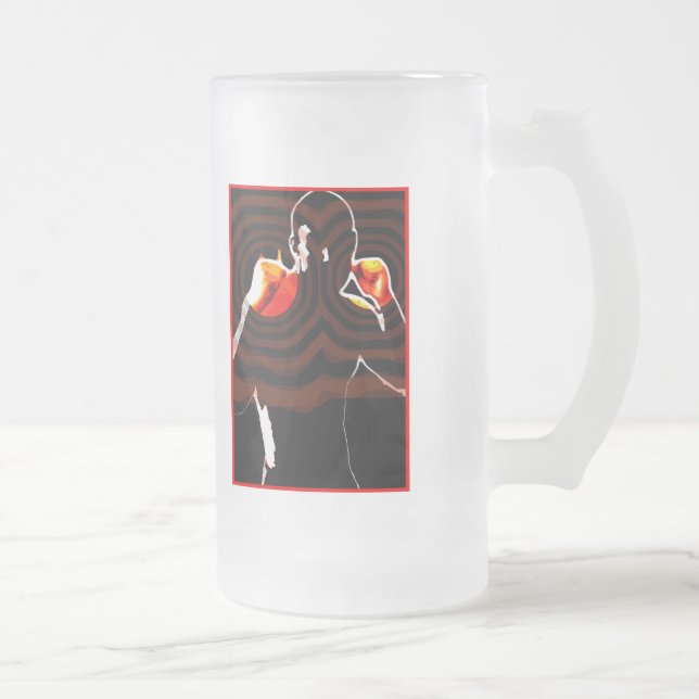Brand. Frostat Ölglas (Höger)