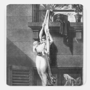 Brand Fyrkantigt Klistermärke