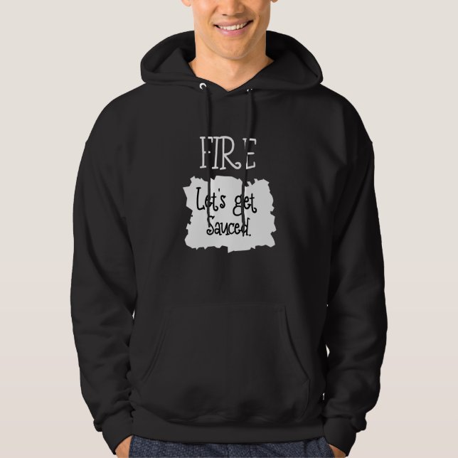 Brand Hett Packet Taco Get Sauced Halloween Hoodie (Framsida)