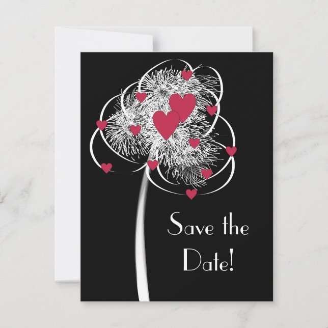 Brand & Hjärtaträd Rädda datum-meddelande Spara Datumet (Framsida)