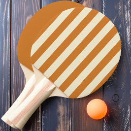 Bränd Honung Polo Randig och Heltonad Pingisracket