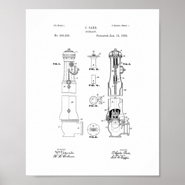Brand Hydrant Patent Poster (Framsidan)