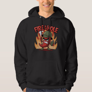 Brand i Hål Spicy Chili Pepper Funny Food Hoodie