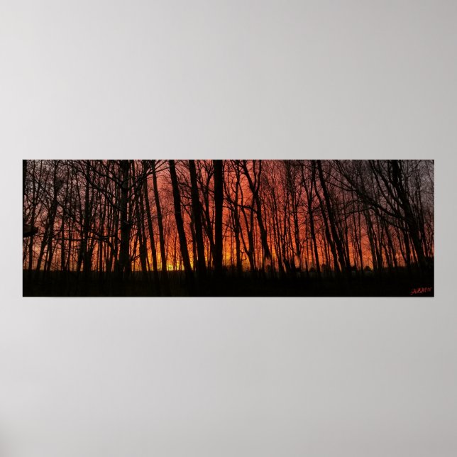 "Brand i Himlar" Solnedgång Poster (Framsidan)