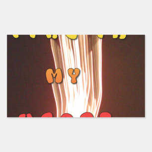 Brand i mitt hjärtåliga fyrverkeri Hakuna Matata. Rektangulärt Klistermärke