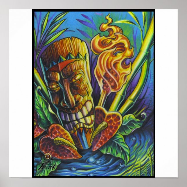 Brand i Tikis gudavtryck Poster (Framsidan)