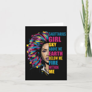 Brand inom Sagittarius Girl Black Woman November Kort