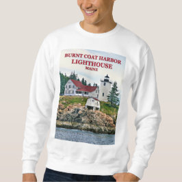 Bränd Jacka Harbour fyr, Maine Sweatshirt