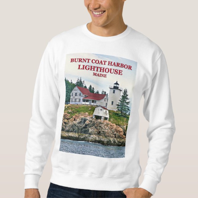 Bränd Jacka Harbour fyr, Maine Sweatshirt (Framsida)