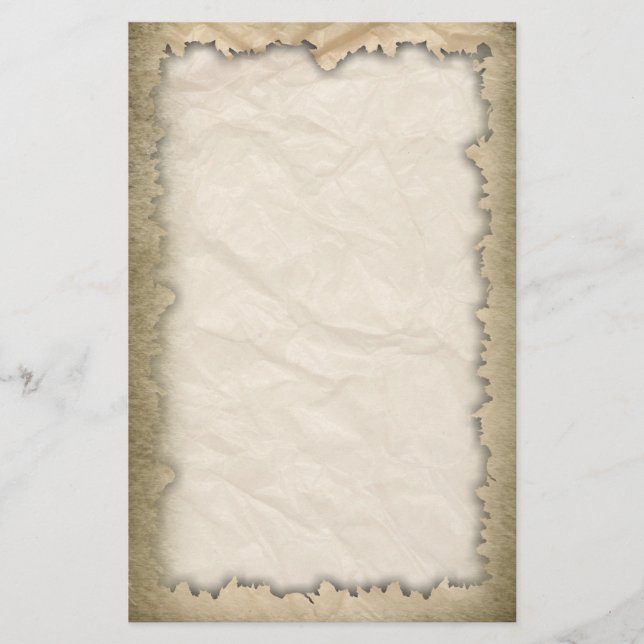 Bränd Kant på Crinkle Papper (Framsida)
