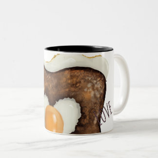 Bränd kärlek - Ägg i hål (rostat bröd!) Två-Tonad Mugg