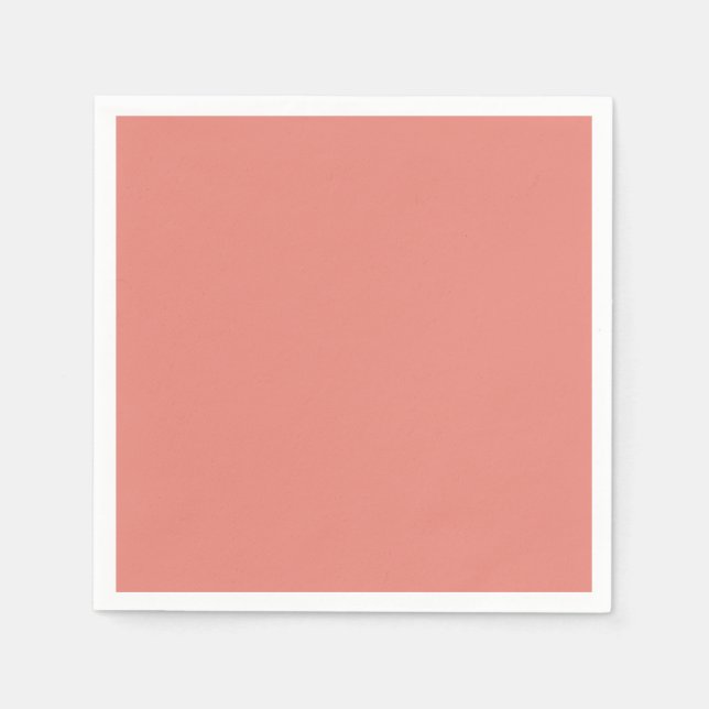 Bränd korall enkel minimalistisk pappersservett (Framsidan)