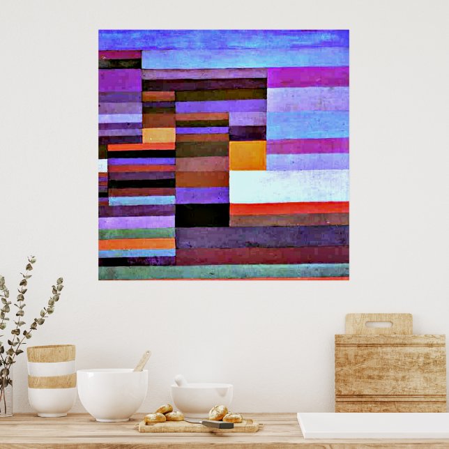 Brand kväll, konstverk av Paul Klee, Poster (Kök)