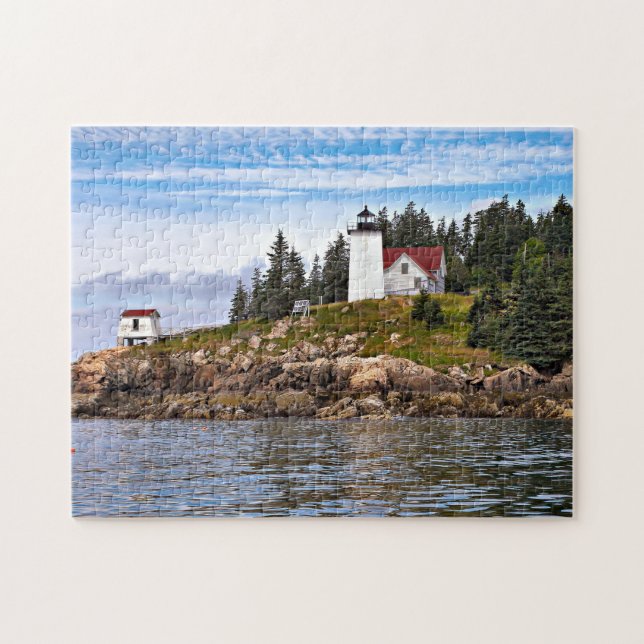 Bränd laghamnfyr, svanö Maine Pussel (Horisontell)