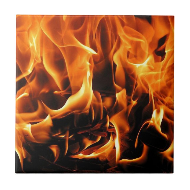 Brand, lågor kakelplatta (Framsidan)