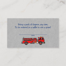 Brand Lastbil babyduschdagstidning raffle biljett