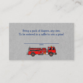 Brand Lastbil babyduschdagstidning raffle biljett  Tilläggskort