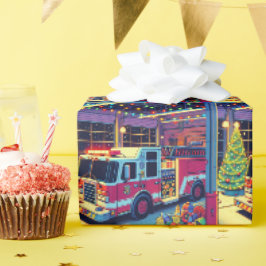 Brand Lastbil i Fire Station Julgran och gift Presentpapper