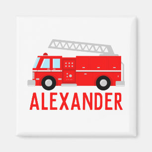 Brand Lastbil Kids Namn Magnet