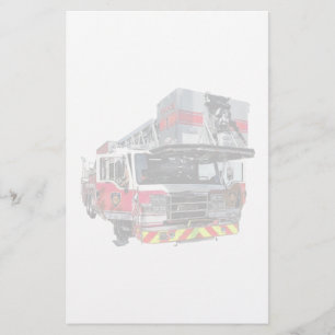 Brand Lastbil med öppen dörr Brevpapper