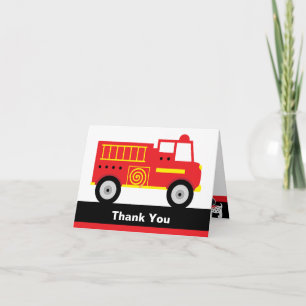 Brand Lastbil Note Cards Tack Kort
