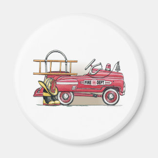 Brand Lastbil Pedal Car Round Magnet
