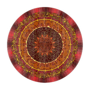 Brand Mandala Glass-skärningspunkt