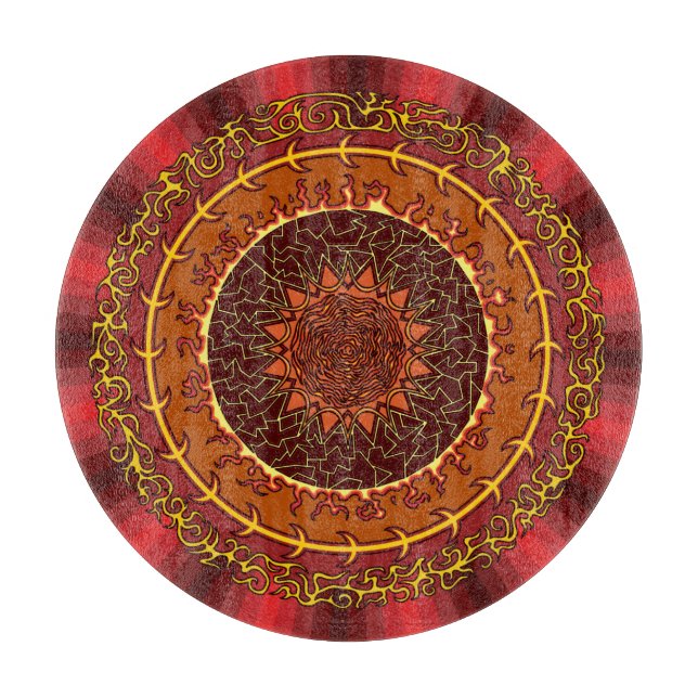Brand Mandala Glass-skärningspunkt (Framsidan)