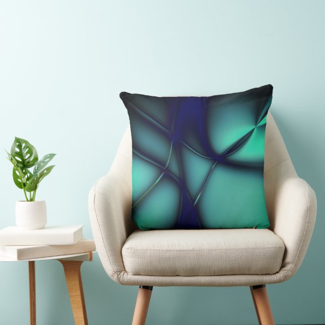 Bränd myntcyan under starkt linjer ser ut som nörd kudde (Stol)