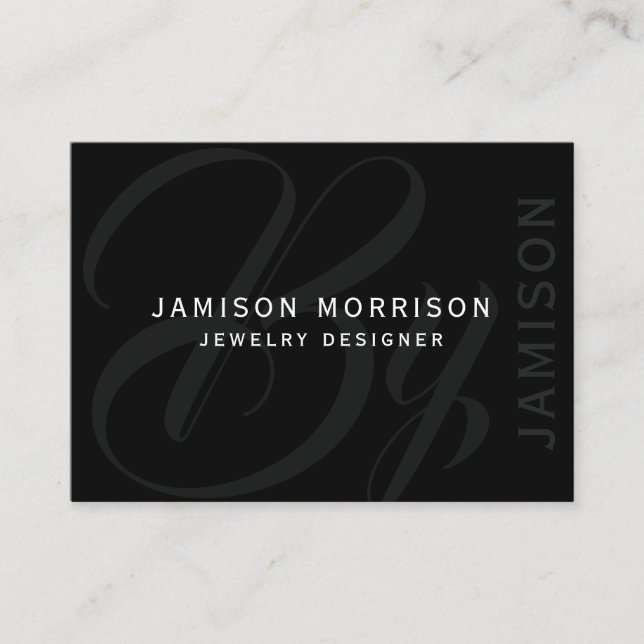 Brand Namn Black White Business Professionell Art Visitkort (Framsida)
