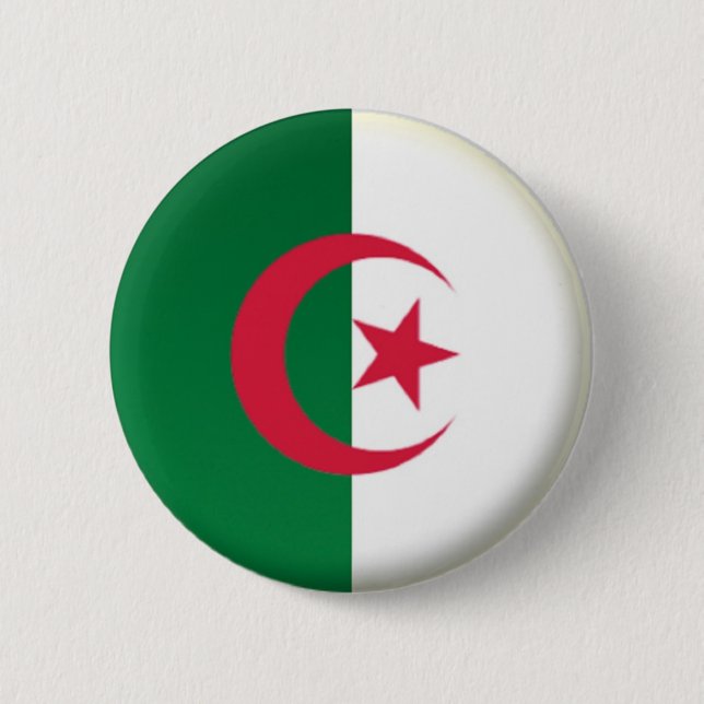 BRAND NEW! - ALGERIA PIN BACK BADGE KNAPP (Framsida)
