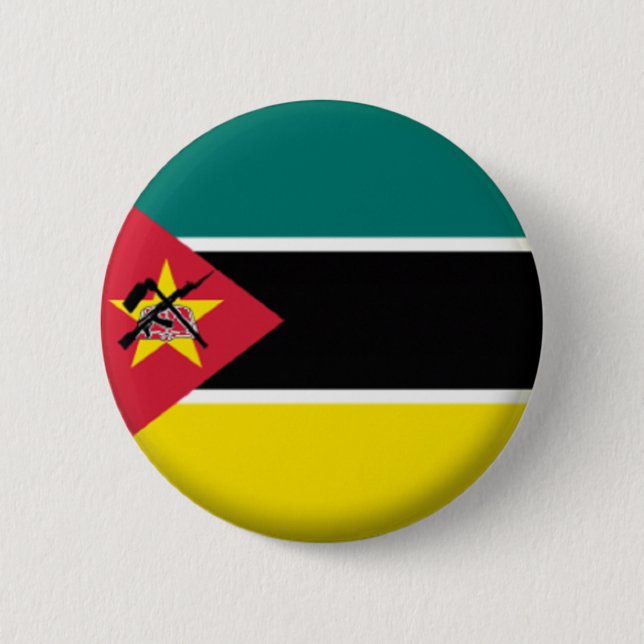 BRAND NEW! - BADGE FÖR MOZAMBIQUE PIN BACK KNAPP (Framsida)
