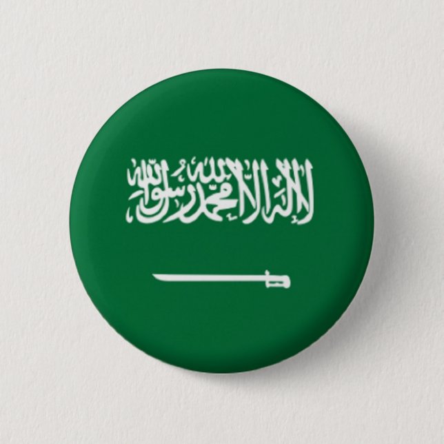 BRAND NEW! - BAKGRUND FÖR SAUDI ARABIA PIN BACK KNAPP (Framsida)