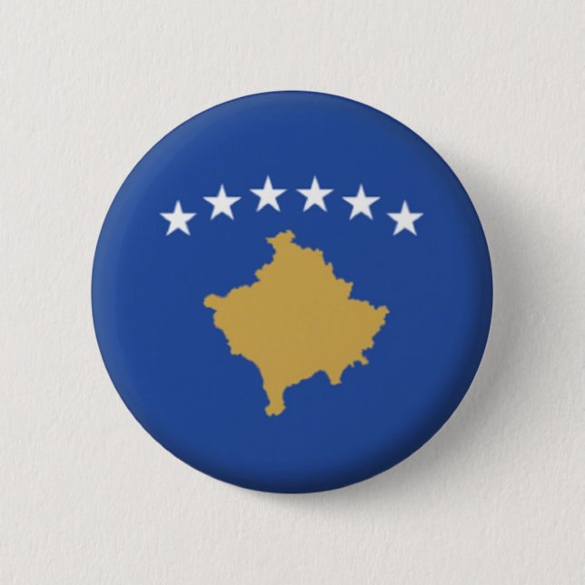 BRAND NEW! - KOSOVO PIN BACK BADGE KNAPP (Framsida)