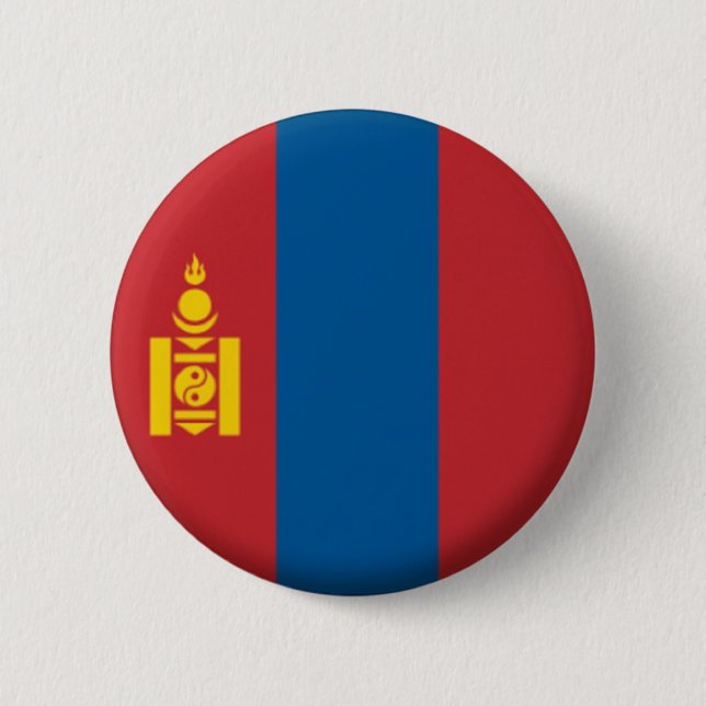BRAND NEW! - MONGOLIA PIN BACK BADGE KNAPP (Framsida)